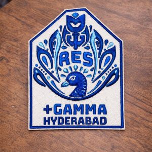 +gamma res hyderabad patch(hex, white background)
