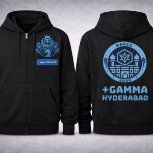 hoodie +gamma hyderabad (with ign customization)